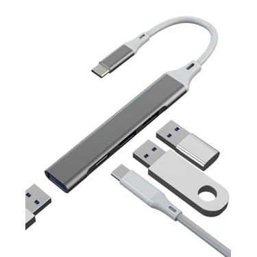 Imagem de Adaptador USB C HUB USB 3.0 OTG (4 em 1) para carregador Apple tipo C Dongle para iPad para iPhone 16 15 MacBook PC Laptop Thunderbolt Docking Station Converter Android Transferência de Dados