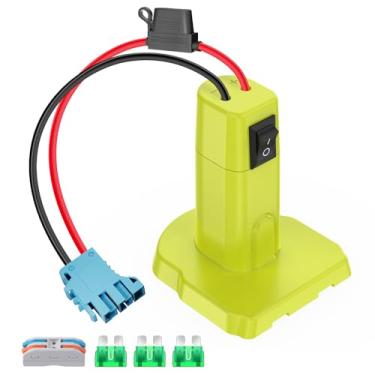 Imagem de KOEZEOI Adaptador De Roda Elétrica Para Bateria Ryobi 18 V Com Conector Chicote Fios Compatível Brinquedos Montar Crianças Peg-Perego, Conversor Fusível E Interruptor 12Awg