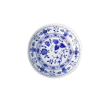 Imagem de Prato de cerâmica floral irregular sob o vidrado japonês minimalista doméstico - prato de sabor de 12 cm [cebola romântica]