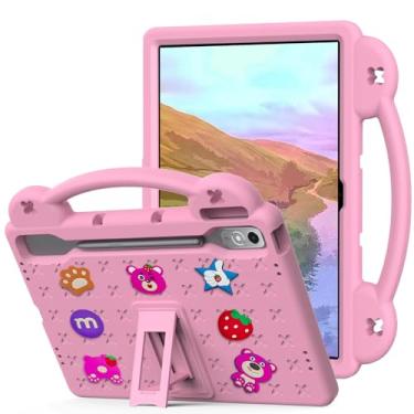 Imagem de YRH Capa protetora para Lenovo Tab P12 32.3 cm 2023 (TB370FU), capa protetora com alça de EVA para tablet Lenovo P12, rosa