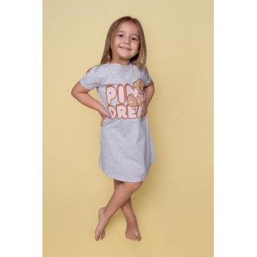 Imagem de Camisola Infantil Menina Algodão Urso Pink - Pink Dream, 08