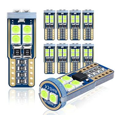 Imagem de DODOFUN Lâmpadas de LED extra brilhantes para luz interior de carro placa de licença mapa domo porta porta-malas luz de cortesia 3030-SMD Chipset Canbus sem erroDODOFUN azul DODOFUN-T10I