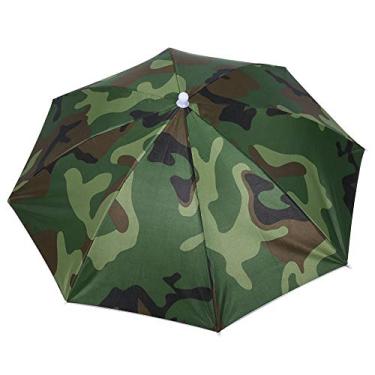Imagem de Zerodis Chapéus de Cabeça Guarda -chuva Com Botão de Armazenamento Fácil para Atividades Ao Ar Livre, Camuflageroyal Azul (Camuflar)