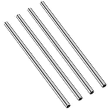 Imagem de Tubo de metal redondo 3/16 polegadas (4,7 mm) OD, tubo de aço inoxidável 304, tubo reto industrial soldável de 30,5 cm de comprimento, 4 peças