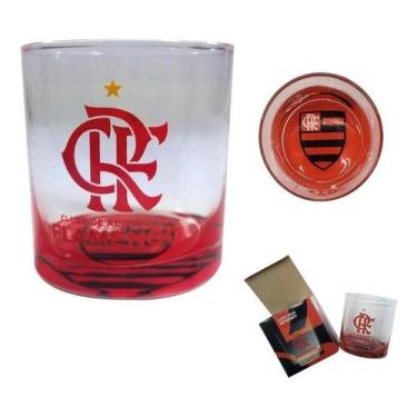 Imagem de Copo De Whisky Licenciado Flamengo Time De Futebol Oficial - ALLMIX