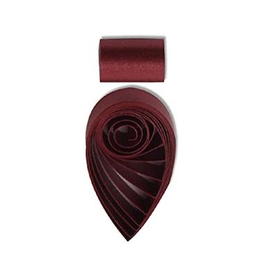 Imagem de Quilling Tiras de Papel Metálico Rolo de 3 mm para Fazer Cartão Artesanal Tiras Quilling de Cor Única 1/8 polegada Crimson 60 Pçs por ODETOJOY (Auburn)
