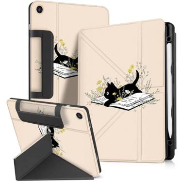 Imagem de Miss Adola Capa para Samsung Galaxy Tab A9 Plus com suporte para caneta - para meninas, mulheres, meninos, desenho fofo, anime, kawaii, divertido, suporte fólio para Galaxy Tab A9+, capa de 11