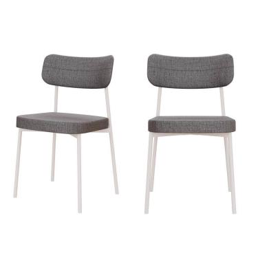 Imagem de Cadeira Mynna Fixa C/4 Pes 525 X 470 X 790 Mm C/2 Um Pés Brancos. Corriente Cinza Corriente Cinza