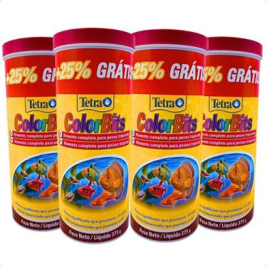 Imagem de Kit 4 Ração Peixe Colorbits Granules Tetra - 375g