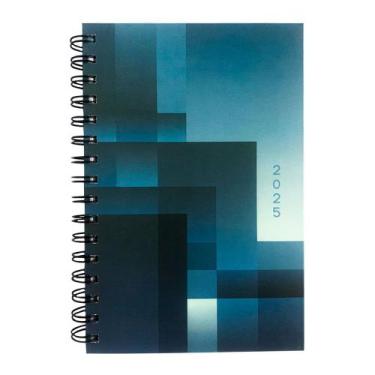 Imagem de Agenda 2025 Espiral Anual Diária Azul Executiva 168 Folhas - KAZ