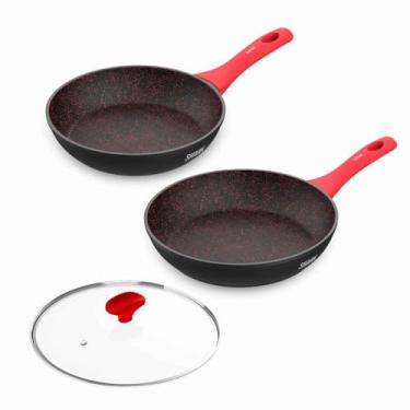 Imagem de ICHEF Polishop Panelas Home Vermelha Sauté Grand 24cm e Sauté Petit 20cm com Tampa 24cm
