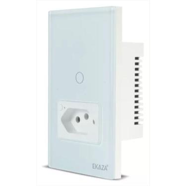 Imagem de Interruptor Touch Wi-Fi Inteligente 1 Botão E 1 Tomada Ekaza