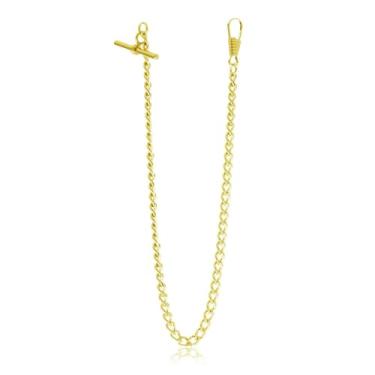 Imagem de BOSHIYA Corrente vintage de liga metálica com bolso, Ouro 002