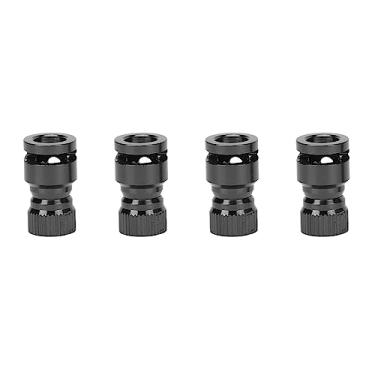 Imagem de ZAWELIYO 4 peças de liga de alumínio RC Body Shell Mount Column Hole Locator, prevenção de danos para reparo de carro RC 17,7 x 9,9 mm (preto)