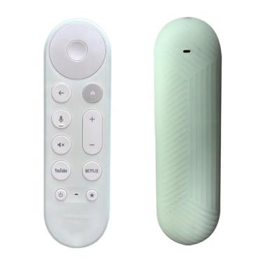 Imagem de BAOKZZOM Capa de silicone para Google TV Streamer (4K) Voice Remote 2024 - Capa protetora (antiderrapante) à prova de choque leve, brilha no escuro - verde
