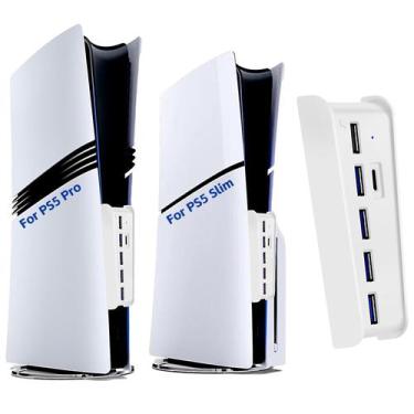 Imagem de Hub USB Megadream de 6 portas para PS5 Pro/Slim com porta de carregado