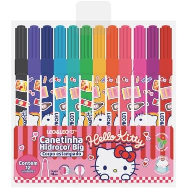 Imagem de Hidrocor Big Corpo Estampado Hello Kitty - Estojo C/ 12 Und Leo&leo