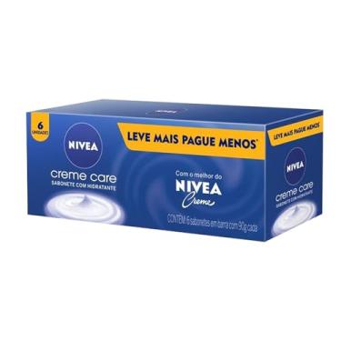 Imagem de NIVEA Sabonete em Barra Creme Care Promo 6 un. 90g - Limpa e deixa a pele macia mesmo após o banho, com glicerina, fragrância NIVEA Creme e o exclusivo ingrediente Eucerit