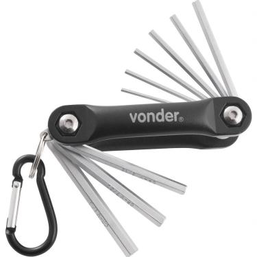 Imagem de Jogo Chave Hexagonal Allen 5-64-1-4 Canivete Alumínio Cromo