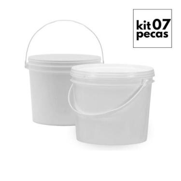 Imagem de Balde 1.8L Para Alimentos Para Delivery 7 Pçs - Nastripack