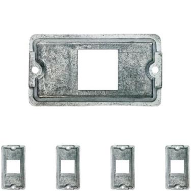 Imagem de 5 Tampa De Condulete 3/4 Furação 2 Tecla Alumínio Sieg