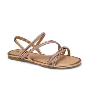 Imagem de Sandália Infantil Menina Pink Cats Rasteira Tiras Cruzadas, 30