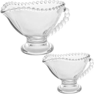 Imagem de Molheira 140ml e 40ml Mini Molheira Pearl Wolff Cristal Saladas Porta 