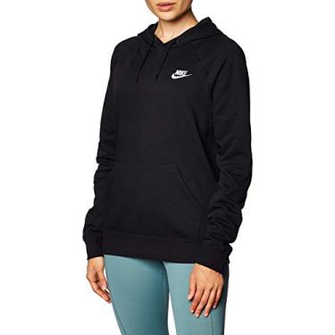 Imagem de Nike Women's Sportswear Essential Fleece Hoodie (L, Black/White)