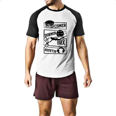 Imagem de Camiseta Raglan Comer Dormir BMX Repetir - Alearts, GG