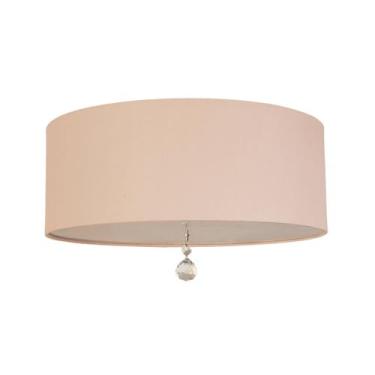 Imagem de Luminária Plafon Com Cristal Cúpula Rosa 50x15 3E27 4935 - Tom Luz