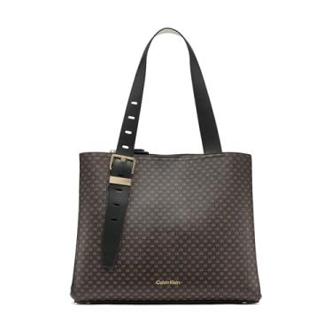 Imagem de Calvin Klein Bolsa Lowen com compartimento triplo, marrom/cáqui/preto mini, tamanho único