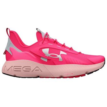 Imagem de Under Armour UA HOVR Mega 2 MVMNT Tênis esportivo masculino esportivo, Amortecedor rosa reflexivo retrô 603, 41 BR