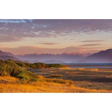 Imagem de Quadro Decorativo com Estampa Beautiful Mountains Landscape Along Gravel Road Carretera 50 x 50 Papel 1 unidade
