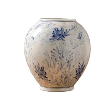 Imagem de Vasos de plantas Bacia de cerâmica para plantas, bacia porcelana chinesa retrô luxo, grande calibre, estilo orquídea, azul e branco