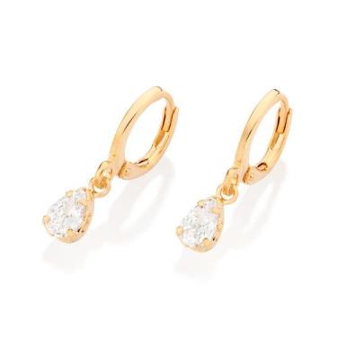 Imagem de Brinco argola folheado a ouro BRANCO 527237 Rommanel, Branco