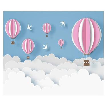 Imagem de Papel de Parede Adesivo Infantil Balões Bebe Quarto Menina - 592pcm - 