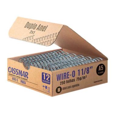 Imagem de Wire-o para Encadernação 2x1 A5 Prata 1 1/8 250fls 12un - Cassmar