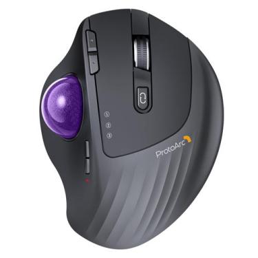 Imagem de Mouse Trackball sem fio ProtoArc EM01NL Bluetooth Roxo
