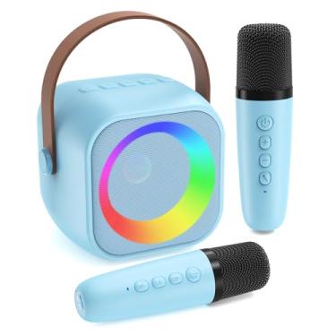 Imagem de Jeefu Máquina De Karaokê Para Crianças, Brinquedos Meninas 3 A 12 Anos, Microfone Brinquedo Melhores Presentes Divertidos Natal E Aniversário Adolescentes 5, 6, 7, 8, 9, 10 11 Meninos Meninas, Azul,