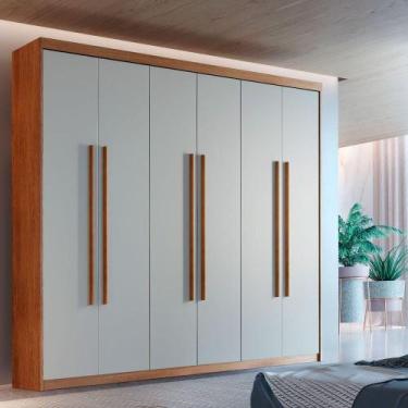 Imagem de Guarda Roupa Casal Heros 6 Portas E 2 Gavetas Moderna Imbuia/off White
