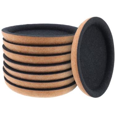 Imagem de HEVSTIL Sliders para móveis de feltro, pacote com 8, almofadas de movimentação resistentes de 8,89 cm para sofás, mesas e armários – Protege pisos de madeira, azulejo e laminado – 113 kg por controle