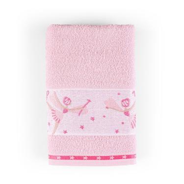 Imagem de Toalha De Banho Infantil Pitico 1,15m X 75cm 100% Algodão Macio - Bailarina Rosa