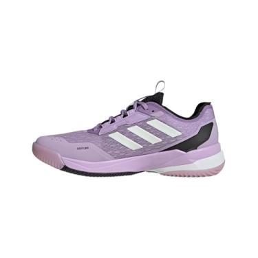 Imagem de adidas Tênis feminino Crazyflight 6 Indoor, Ameixa em pó/zero metálico/preto, 42