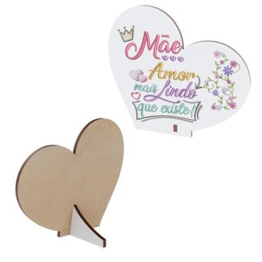 Imagem de Kit 30 Lembranças Mães Mdf Coração Mãe Amor Mais Lindo Que Existe - Cr