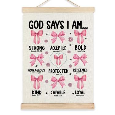 Imagem de Pôster suspenso RYYCDOI Pink Bow para decoração de banheiro 30x40cm