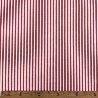 Imagem de Tecido listrado vermelho branco leve de 1/30.5 cm para costurar camisa de verão vestido decoração de Natal largura 57 polegadas (1 jarda pré-cortado)