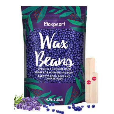 Imagem de Grânulos de cera dura Maxpearl 1,13 kg para depilação, lavanda