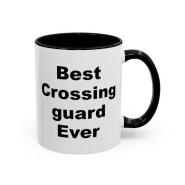 Imagem de Best Crossing Guard Ever - Caneca de café com destaque engraçado presente para herói da segurança escolar - Ideia de presente de aniversário e Natal (preta, 325 ml)