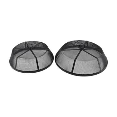 Imagem de Gourmet Basics by Mikasa Coberturas de cúpula de alimentos de malha de metal, conjunto de 2, 30 cm, 35 cm, preto