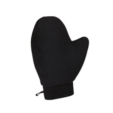 Imagem de Zialofi Luva autobronzeadora, luva de bronzeamento artificial, punho elástico, macia, reutilizável, autobronzeadora, Preto